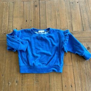 Josh love blue velour sweatshirt